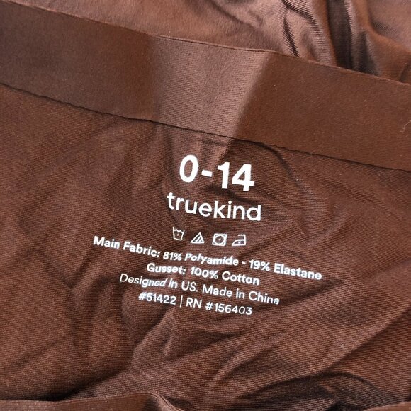 Truekind Seamless Stretch Mid-Waist Brief Panty Brown 0-14 - Picture 3 of 5